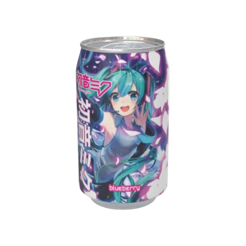 Hatsune Miku Blueberry Flavour Soda Can 330ml - Triple Pack