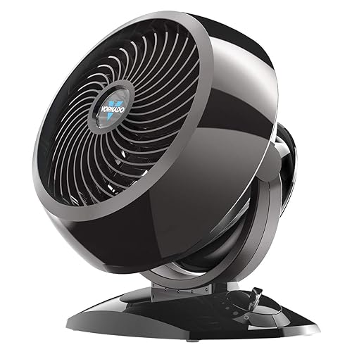 Vornado 5303 Small Whole Room Air Circulator Fan with Base-Mounted Controls, 3 Speed Settings, Multi-Directional Airflow, Removable Grill for Cleaning, Black - 5303 – Small Tabletop