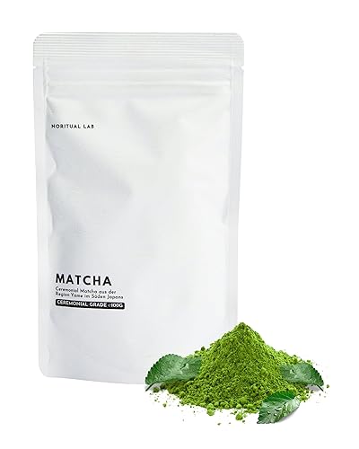 Ceremonial Matcha - Reines Matcha Pulver aus Japan - Ceremonial Grade - Original Matcha Grüntee - Erste Ernte - 100% Natürlich und Laborgeprüft - 100g - 100g