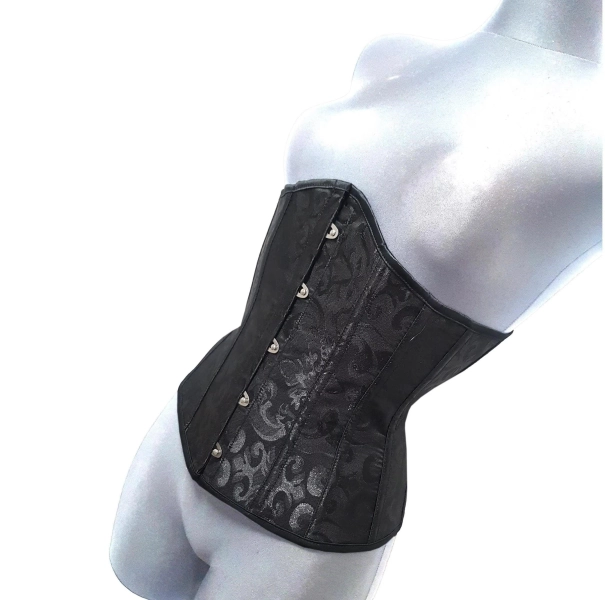 Underbust Corset Black Belt Floral Corsets Waist Trainer Victorian Corset Dress Renaissance Plus Size Corset Cupless Gothic Goth Corset