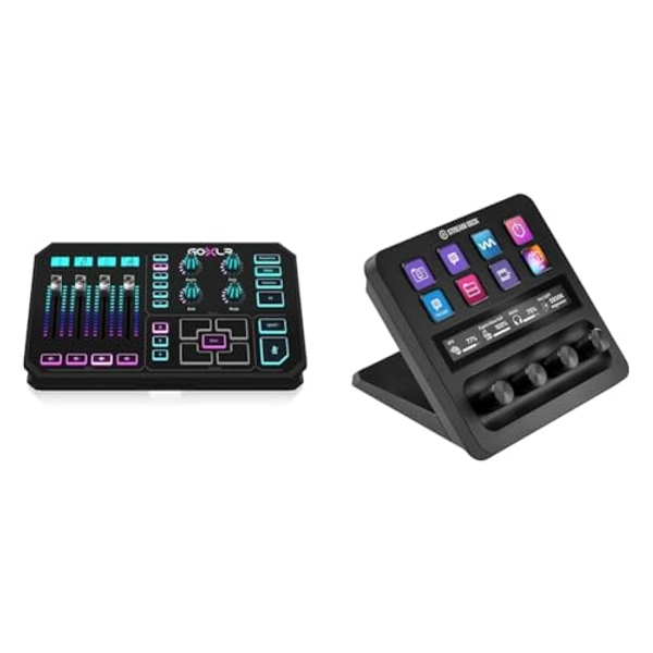 TC Helicon GoXLR Revolutionäre Online-Broadcaster-Plattform mit 4-Kanal-Mischpult & Elgato Stream Deck +, Audiomixer, Live-Produktion und Studio-Controller