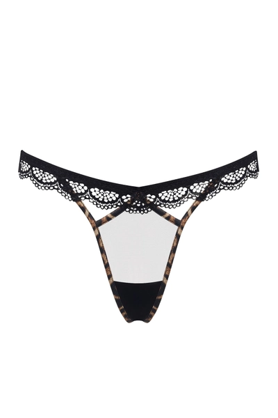 Artemis Mesh Thong Leopard