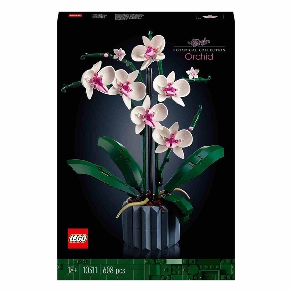 LEGO Icons Orkidé Rumsdekoration, Byggsats för Vuxna, Kreativa Leksaker, Presentidé, Botaniskt Byggset 10311