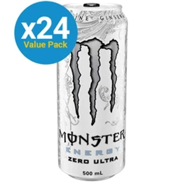 Monster Energy Drink Can - Zero Ultra - 500ml (24 Pack)