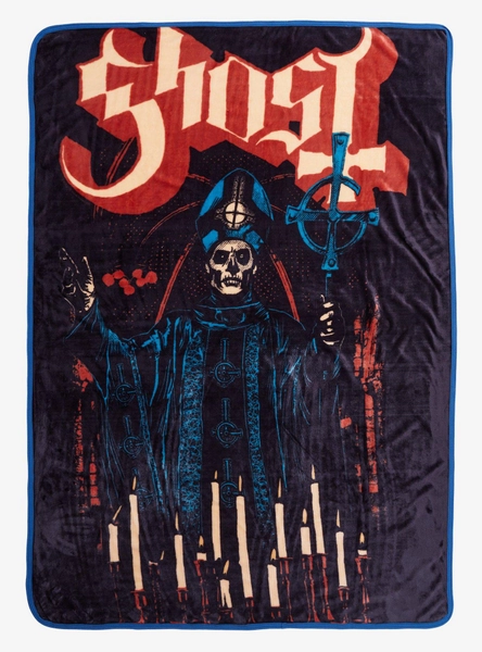 Ghost Papa Emeritus Candles Throw Blanket