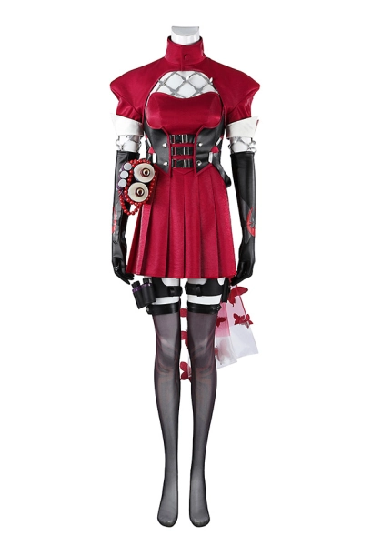 Rival Girl Ninja Girl Blood Kariudo Cosplay Costume New Skin Red Dress Suit