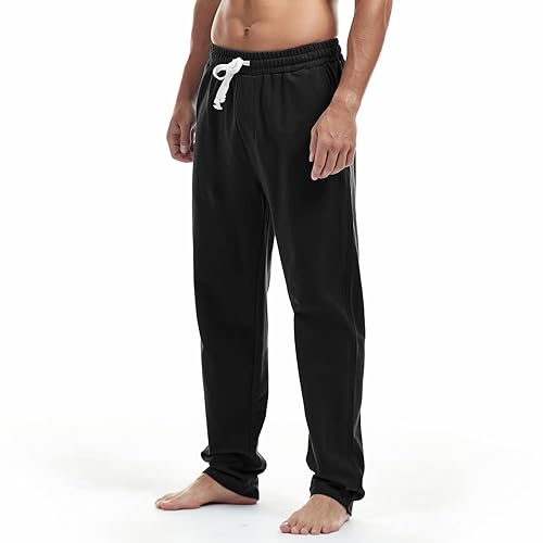 Mens Cotton Sweatpants - Black