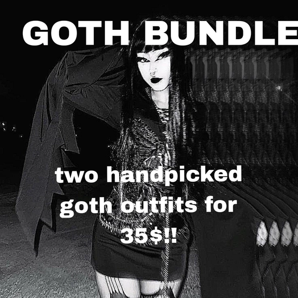 two handpicked goth outfits- goth bundle! (CHECK DESCRIPTION)