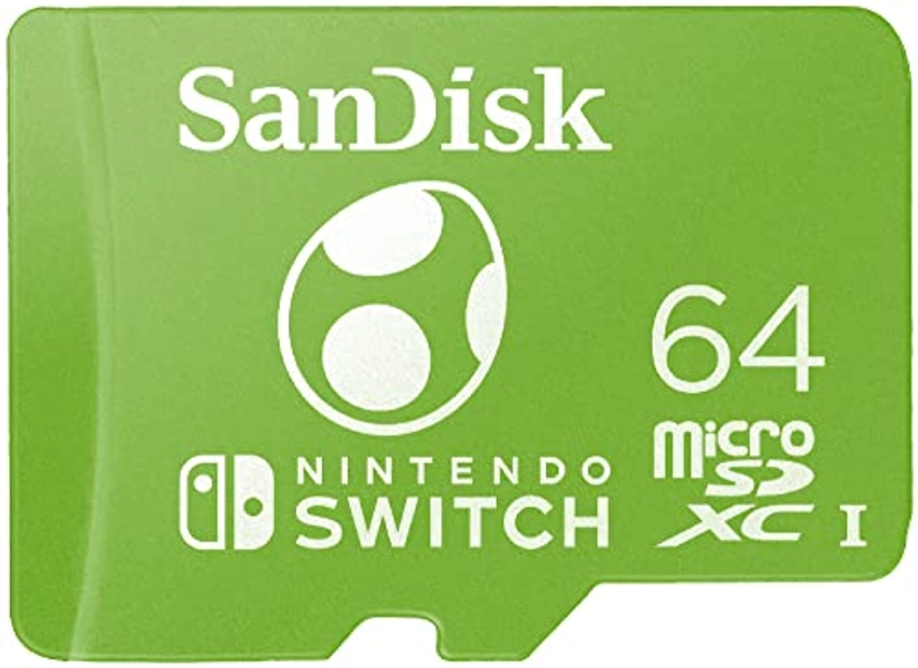 SanDisk 64GB microSDXC Card Licensed for Nintendo Switch, Yoshi Edition - SDSQXAO-064G-GN6ZN