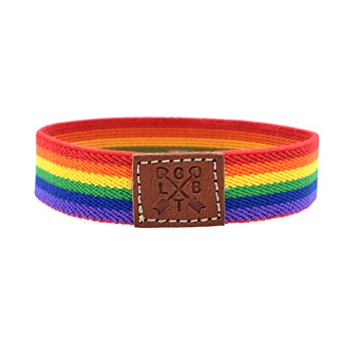 LGBT Armband Regenbogen Stretcharmband elastisch CSD Pride Lesbian Gay Queer Bändchen | Geschenk für Frauen Männer - Umfang: ca. 19cm