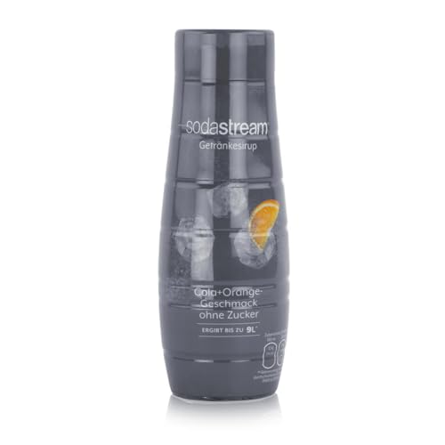SodaStream Sirup Cola + Orange ohne Zucker, 1x Flasche ergibt 9 Liter Fertiggetränk, Sekundenschnell zubereitet und immer frisch, 440 ml - Cola + Orange ohne Zucker