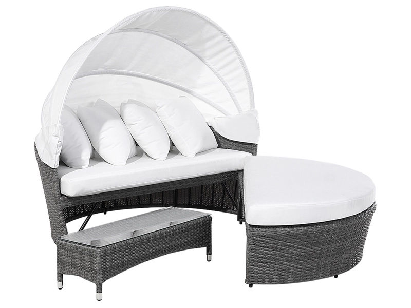 Rattan Strandkorb SYLT LUX, Grau, CH