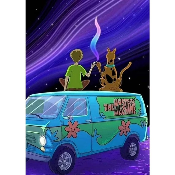 5D Diamond Painting Kits for Adults,Scooby-Doo Diamond Art with Full Tools Accessories,DIY Full Drill Diamond Dots Rhinestone Diamond Arts Kits for Home Wall Decor Gifts