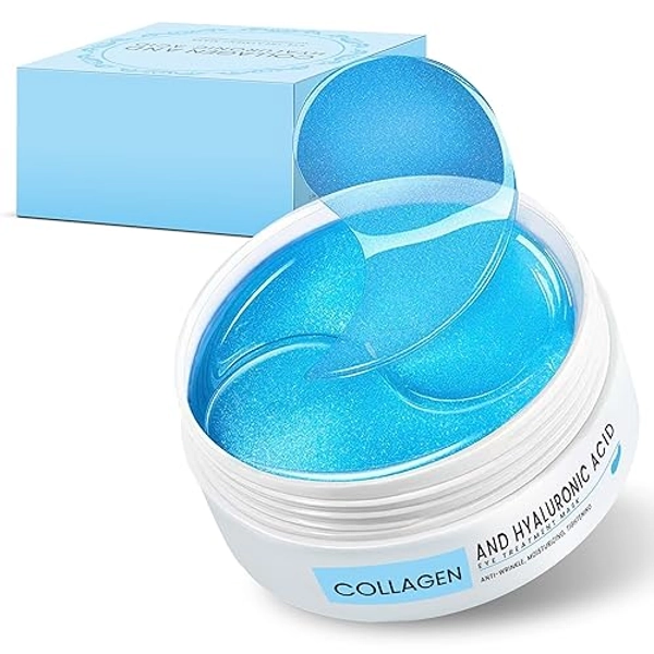 NAZANO Under Eye Patches -(Blue, 60 Pcs) Eye Masks for Dark Circles & Puffy Eyes - Infused with Hyaluronic Acid & Collagen for Wrinkles, Moisturizing Skin Care