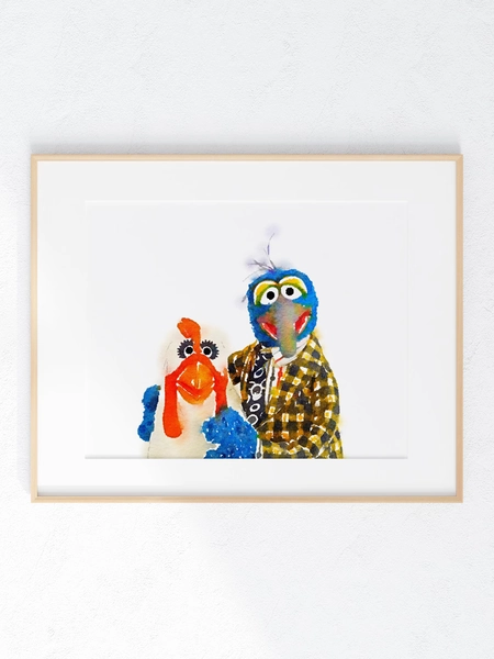 Gonzo and Camilla Watercolor Wall Print 8 x 10 unframed Home Decor