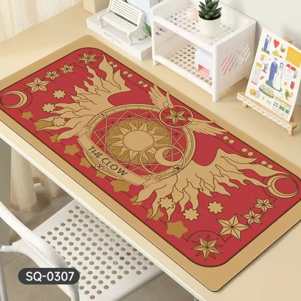 Magic Circle Large Desk Mat Kawaii Angel Wings Magical Girls Mouse Pad - B