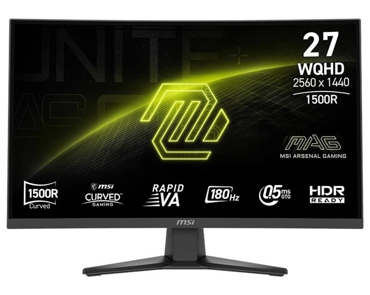 MSI MAG 275CQF E18 27" WQHD Rapid VA Curved 180Hz 0.5ms GaminG Monitor