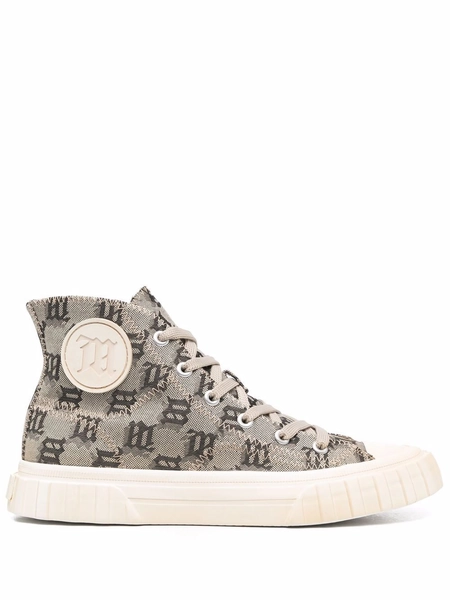 Army monogram canvas sneakers