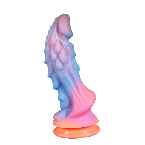 AMAZBEE Silicone Luminous Dildo with Strong Suction Cup Coloured Huge Realistic Dildos Women Glow Fantasy G Spot Anal Plug Soft Masturbation Sex Toy for Men (Colorful)