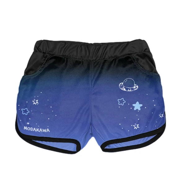 Star Spaceship Letter Print Modakawa Shorts