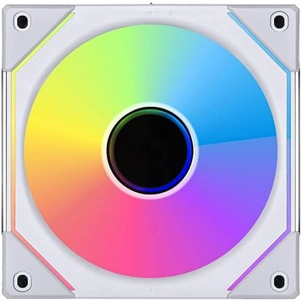 Lian Li UNI Fan SL-Infinity 120-Single Pack-ARGB Fan-Infinity Mirror-Daisy-Chain Design-Customizable Lighting Effects-One Cable Connection-Without Controller-White-(UF-SLIN120-1W)