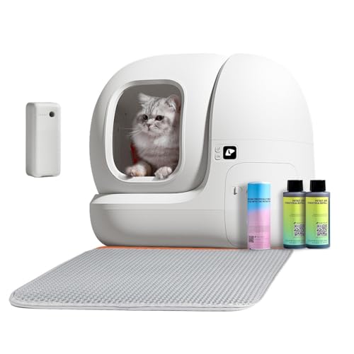 PETKIT Pura Max Lettiera Gatto Autopulente, Lettiera Automatica per Gatti,XSecure,Antiodore,Capacità Massima 76L,Controllo APP per Più Gatti