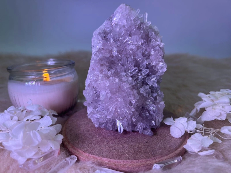 Chrysanthemum Quartz Cluster, Geniune And Natural High Grade AAA, Sparkly Flower Burst Rock, Clear Needle Cluster, For Gift & Home Decor