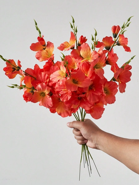 2pcs/6pcs 55cm Artificial Flowers Fake Daffodil Magnolia Flower Silk Flowers For Home Living Room Wedding Table Decoration Romantic Theme, Valentine Day, Gift Gifts Birthday Graduation