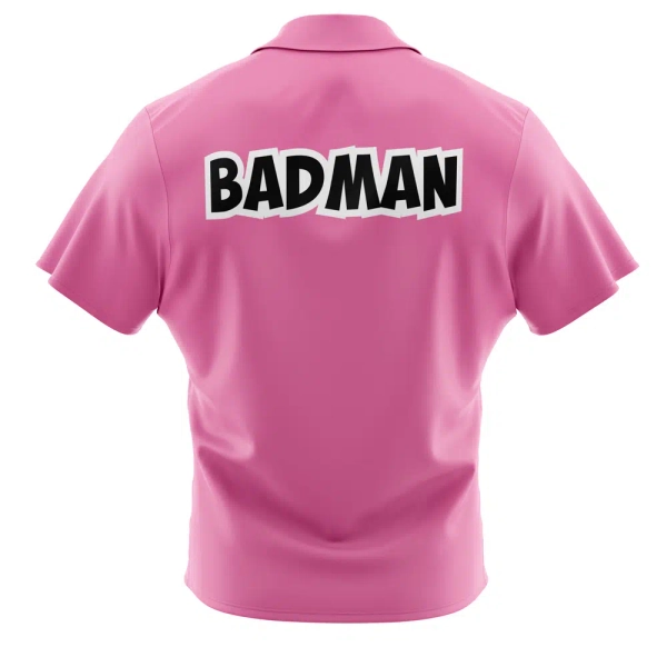 Vegeta Badman Shirt Pink Dragon Ball Z Button Up Hawaiian Shirt