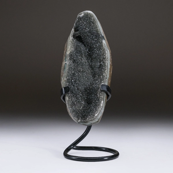 Druzy Crystal Cluster on Metal Stand from Uruguay (2 lbs)