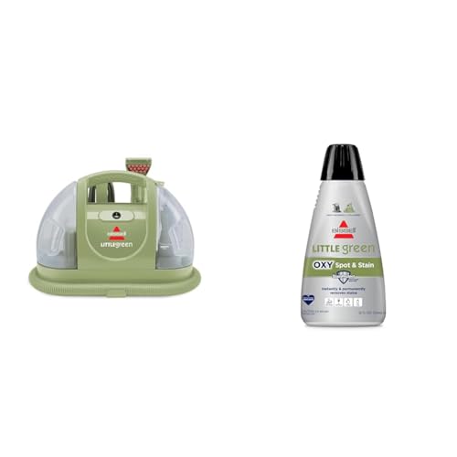 Bissell Little Green Multi-Purpose Portable Carpet and Upholstery Cleaner, Car and Auto Detailer, Green, 1400B Little Green® Spot & Stain Formula for Portable Carpet Cleaners, 2038G - Little Green + Little Green Formula