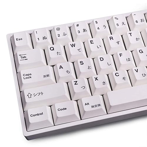 Gliging PBT White Keycaps 135 Keys Cherry Profile DYE-Sub Japanese Keycap Minimalist White Theme Suitable for MX Cherry Mechanical Keyboard - White