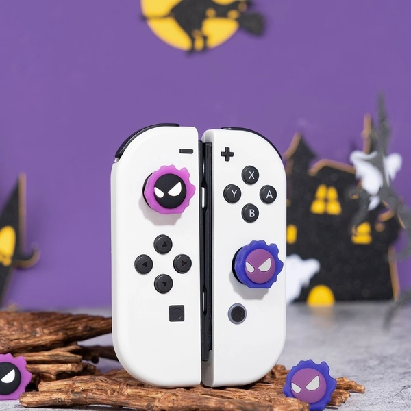 Glow in the Dark Gastly Switch Thumb Grips Ghost Analog Caps Halloween