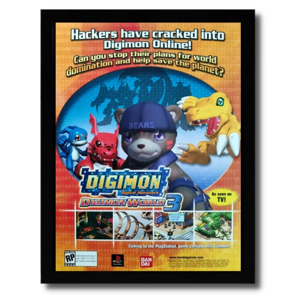 Digimon World 3 Framed Promo Art