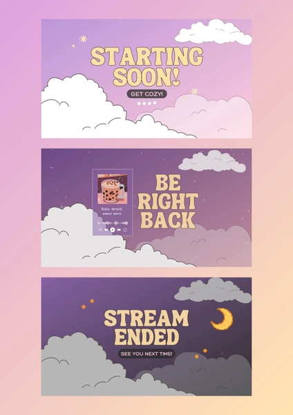Kawaii Animated Scenes | Stream Components