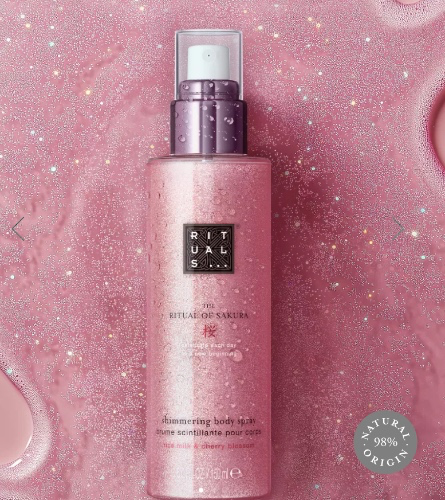 Shimmering body spray 
