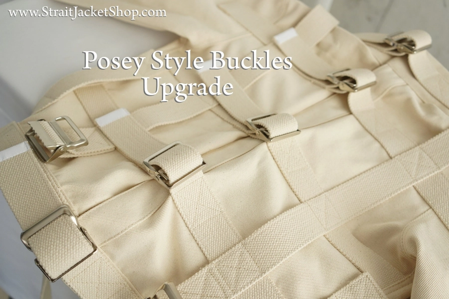 Upgrade - Posey Style Buckles Upgrade for Straitjacket / Costume for Theatrical Use (Straitjacket sold separately)