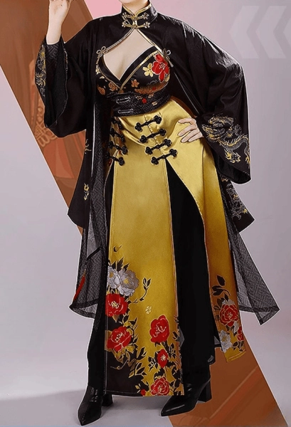 Goddess of Victory: Nikke Moran Cosplay Costume Dress Coat with Pants and Cover-Up