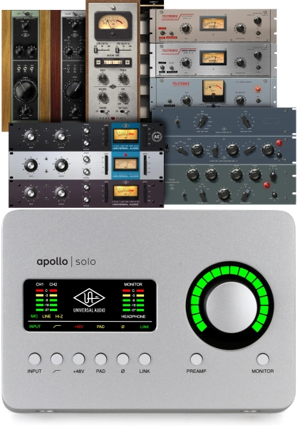 Universal Audio Apollo Solo Heritage Edition Thunderbolt 3 Audio Interface with UAD DSP