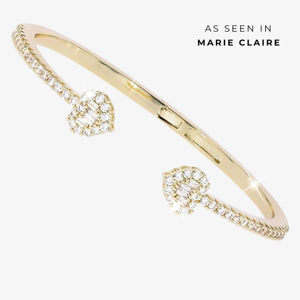 DiamonFlash Baguette Heart Bangle