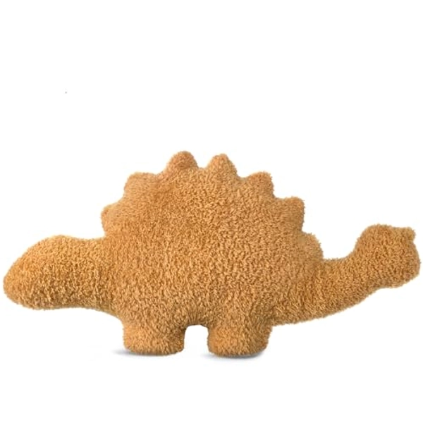 Aiideals Dino Chicken Nugget Pillow, Dinosaur Chicken Nuggets Plush Funny Birthday Gifts for Boys and Girls, Dinosaur Gifts for Kids and Adults, Dinosaur Theme Party Decorations (Ankylosaurus, Small)