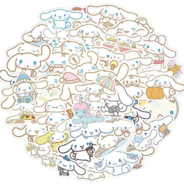 50 Stück Cinnamoroll babyCinnamoroll Aufkleber Auto Laptop Telefon Gitarre Skateboard Motorrad Fahrrad Anime Stickers Set Vinyl Wasserdicht Aesthetic Aufkleber für Jugendliche Kinder Erwachsene