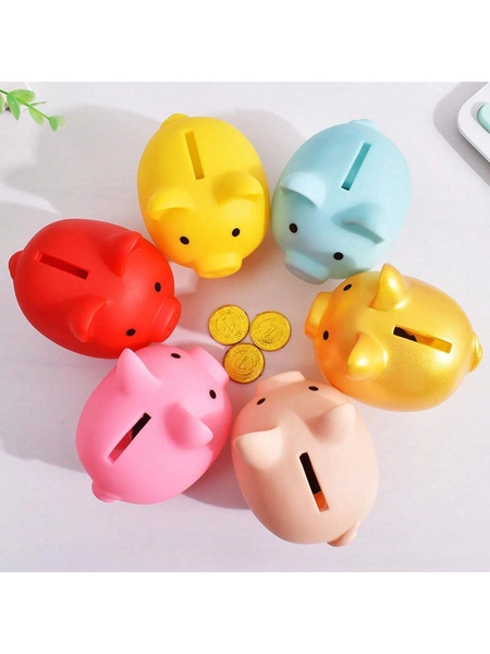 Large Capacity Creative Solid Color Ceramic Piggy Bank, Can Be Used As Creative Gift Or Home Decormoney Saving Tin,Christmas Savings,Savings Jar