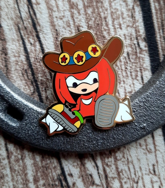 Yeehaw Knuckles pin, Cowboy enamel pin, Video game pin, Nostalgic pin, Pin collector, Enamel pin gifts, Video game gifts, Echidna pin