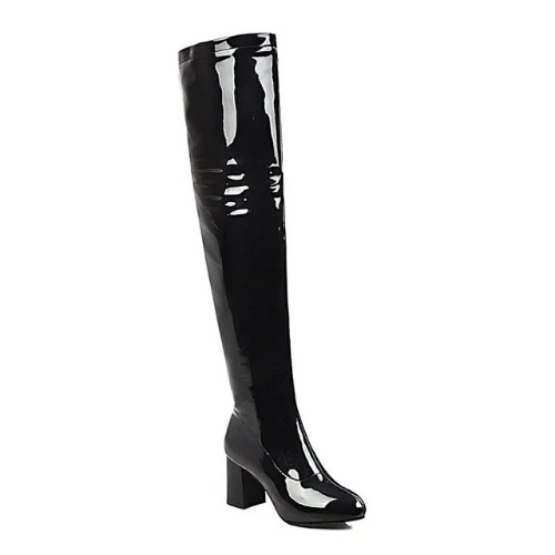 Salwa Patent Boot - Black - 5.5