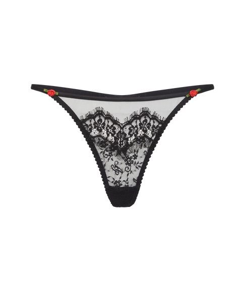 Clarissa Thong in Black | By Agent Provocateur