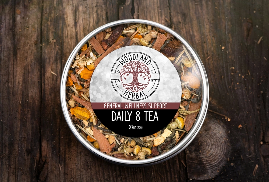 Daily 8 Tea - Organic Loose Leaf Tea. General Wellness, Age Well, Energy - Everyday Morning Tea
