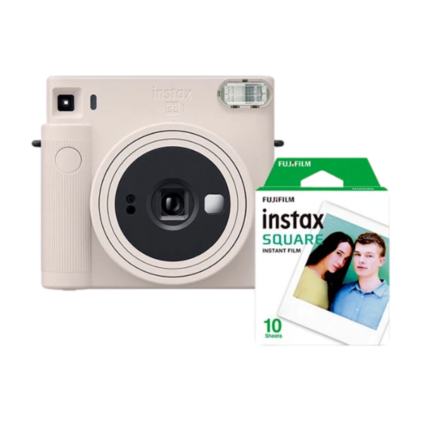 Fujifilm Instax SQ1 instant kamera + 10 Fotopapir Chalk, white