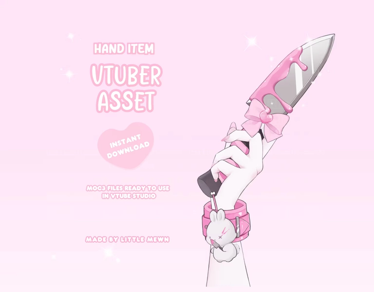 VTuber Asset | Rigged Cute Cutting Knife