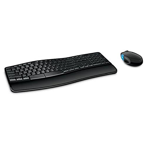 Microsoft Sculpt Comfort Desktop Keyboard and Mouse Set, UK Layout - Black - Keyboard and Mouse